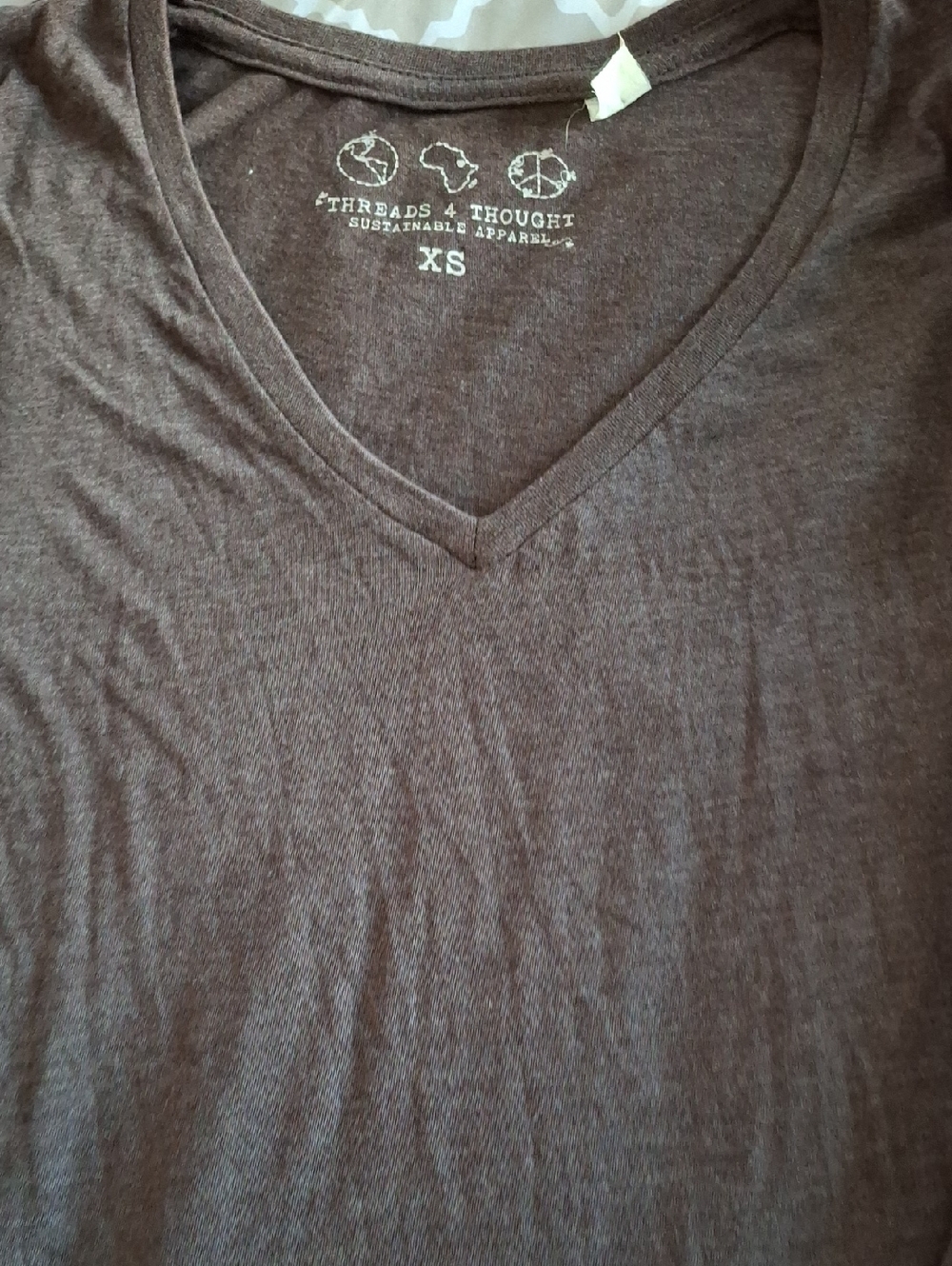 Threads 4 Thought Brown V-Neck Tee